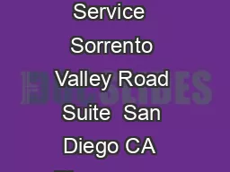 Cardiology Service  Sorrento Valley Road Suite  San Diego CA  Phone  www