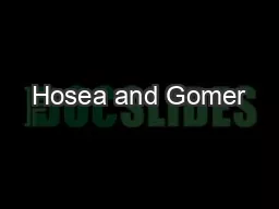 Hosea and Gomer