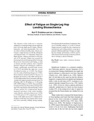 Journal of Applied Biomechanics, 2006; 22:245-254. 