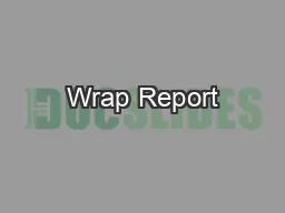 Wrap Report