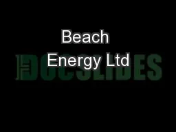 Beach Energy Ltd
