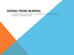 Seeing from Hearing