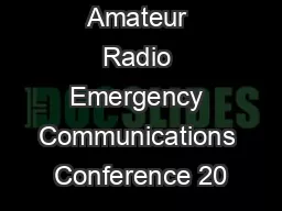 Global Amateur Radio Emergency Communications Conference 20