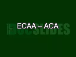 ECAA – ACA