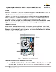 Engineering Bulletin10022010Ungrounded DC Systems