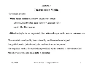 11/3/2008Vasile Dadarlat -Computer Networks1Lecture 5Transmission Medi