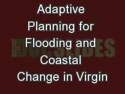 Adaptive Planning for Flooding and Coastal Change in Virgin