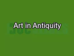 Art in Antiquity