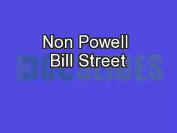 Non Powell Bill Street