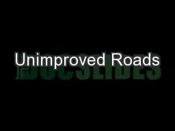 Unimproved Roads