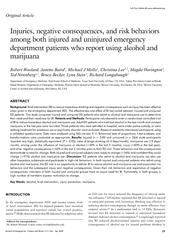 among both injured and uninjured emergency department patients who rep