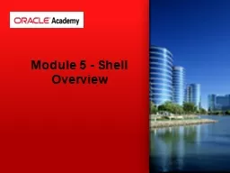 Module 5 - Shell Overview