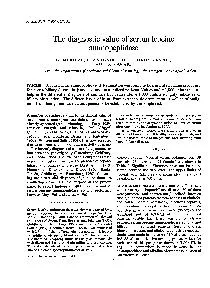 J.clin.Path.(1964),17,52Thediagnosticvalueofserumleucineaminopeptidase