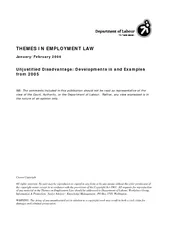 THEMES IN EMPLOYMENT LAW NB: The comments included in this publication