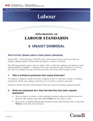 Part III of the Canada Labour Code (Labour Standards)