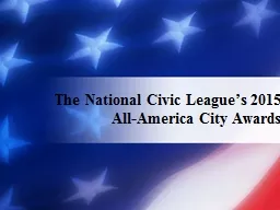 The National Civic League’s 2016 All-America City Awards