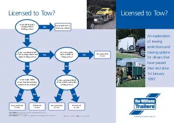 Towing restrictions for licence holdersguidance only and should be rea
