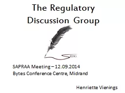 The Regulatory Discussion Group