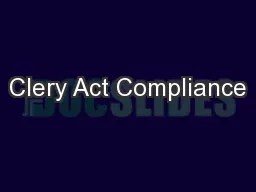 Clery Act Compliance