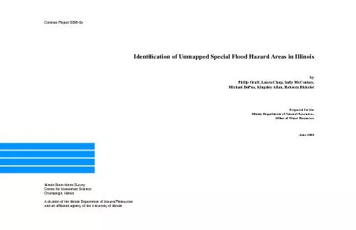 Identi�cation	of	Unmapped	Special	Flood	Hazard	Areas	in	Ill