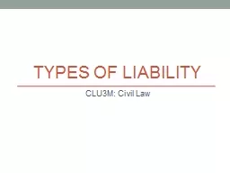 Types of Liability