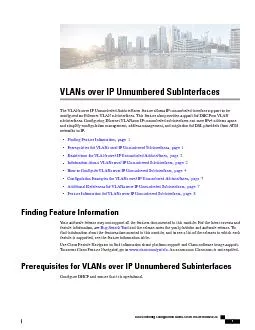 VLANs over IP Unnumbered SubInterfaces�7�K�H�9�/�$�1�V�R�Y�H�U�,�3�8�Q