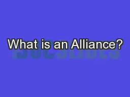 What is an Alliance?