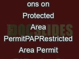 Frequently Asked Questi ons on Protected Area PermitPAPRestricted Area Permit RAP regime Qn