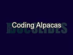 Coding Alpacas