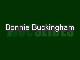 Bonnie Buckingham