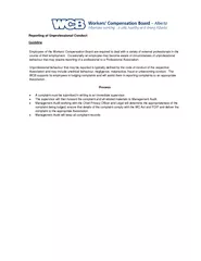 Reporting of Unprofessional Conduct Guideline