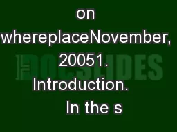 A Short Note on whereplaceNovember, 20051.  Introduction.     In the s