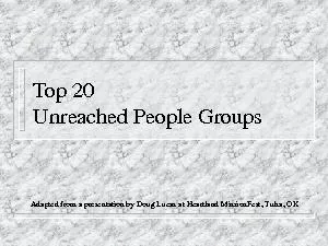 Unreached People Groups