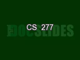 CS  277