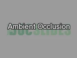 Ambient Occlusion