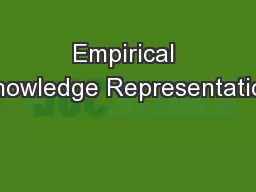Empirical Knowledge Representation