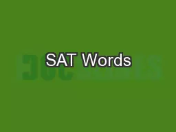 SAT Words