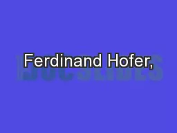 Ferdinand Hofer,