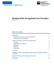 Table of ContentsIntroductionExpectations for nurses who work with UCP