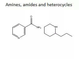 Amines, amides and heterocycles
