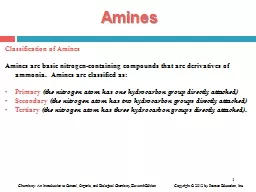 1 Classification of Amines