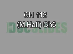 CH 113 (M.Hall) Ch6