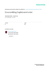 English word order