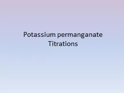 Potassium permanganate Titrations