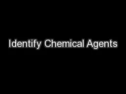 Identify Chemical Agents