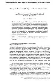 PhilosophiaMathematica(III)Page1of19.AreThereAbsolutelyUnsolvableProbl