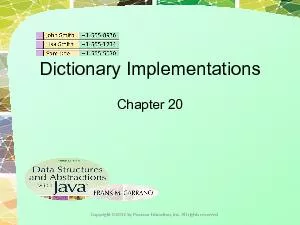 Dictionary Implementations
