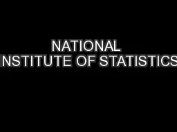 NATIONAL INSTITUTE OF STATISTICS