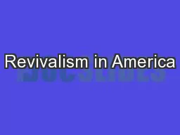Revivalism in America