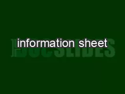 information sheet